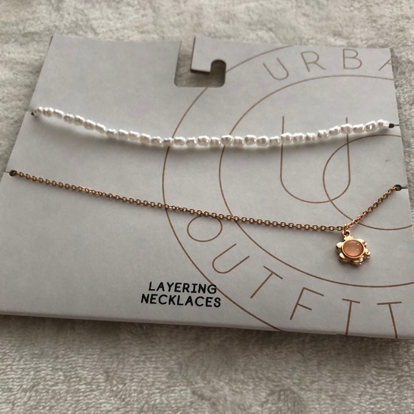 Urban Outfitters Jewelry - Urban outfitters faux fwp flower layering necklaces